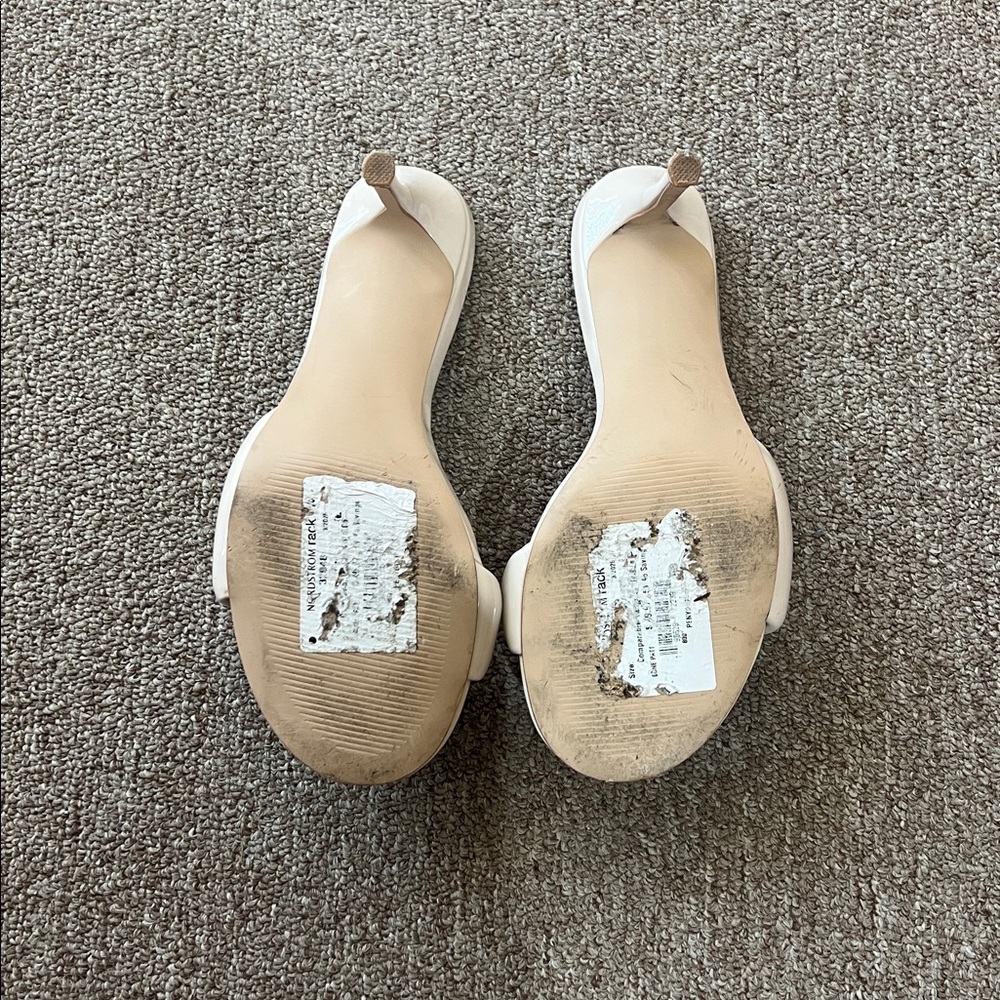 Steve Madden Pennyy Cream Patent Slide Mules size 7 - Picture 5 of 6